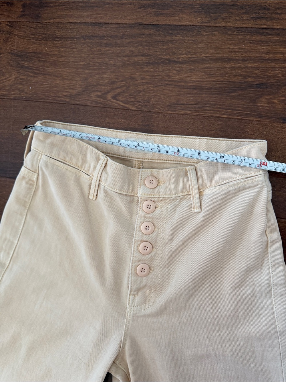 MOTHER The Pixie Swooner Roller Flood High-Rise Wide-Leg Jeans in Cream - Picture 5 of 14